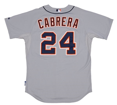 2013 Miguel Cabrera Game Used Home Run Detroit Tigers Road Jersey - 38th Home Run- MVP Season (MLB Authenticated)